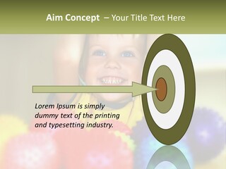 A Young Boy Is Holding His Head Above A Pile Of Balls PowerPoint Template