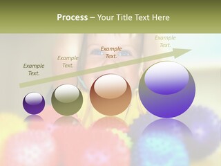 A Young Boy Is Holding His Head Above A Pile Of Balls PowerPoint Template