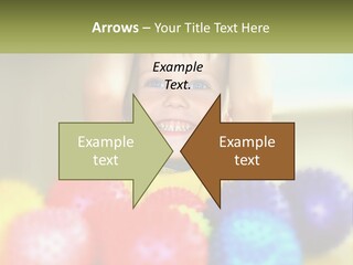 A Young Boy Is Holding His Head Above A Pile Of Balls PowerPoint Template