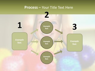 A Young Boy Is Holding His Head Above A Pile Of Balls PowerPoint Template