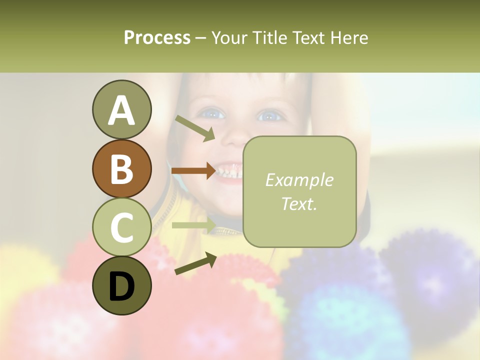 A Young Boy Is Holding His Head Above A Pile Of Balls PowerPoint Template