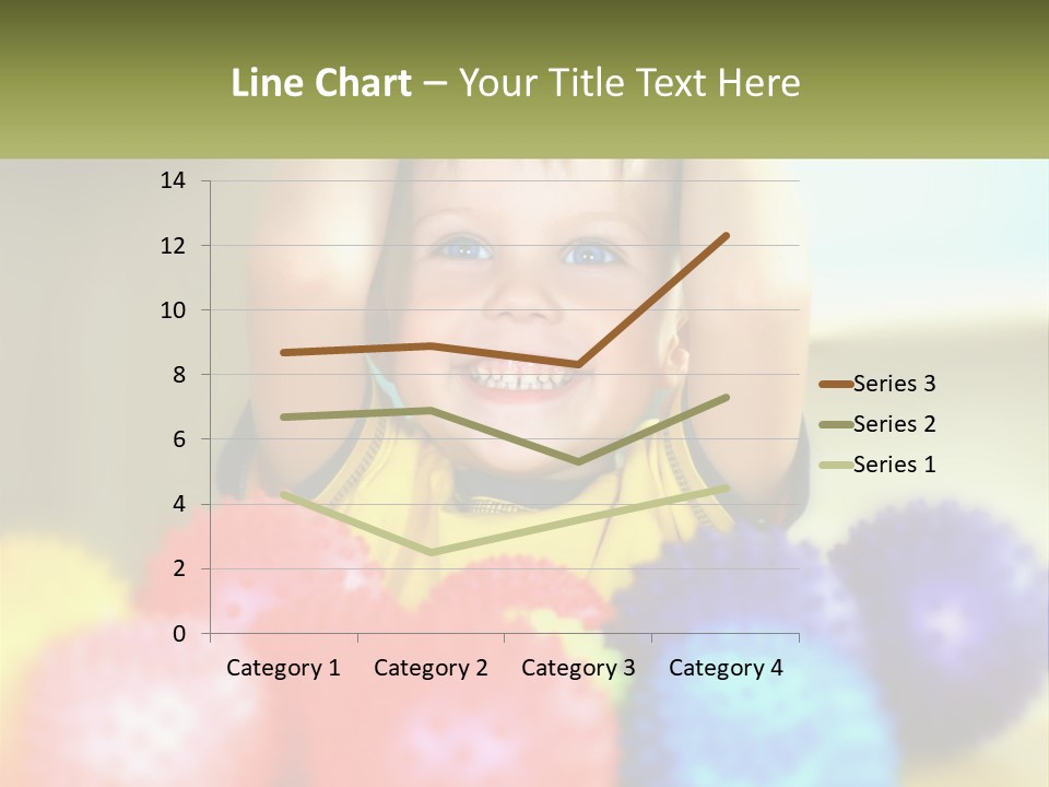 A Young Boy Is Holding His Head Above A Pile Of Balls PowerPoint Template