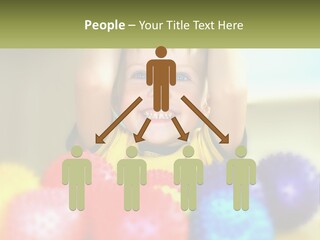 A Young Boy Is Holding His Head Above A Pile Of Balls PowerPoint Template