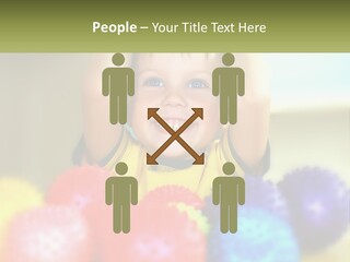 A Young Boy Is Holding His Head Above A Pile Of Balls PowerPoint Template