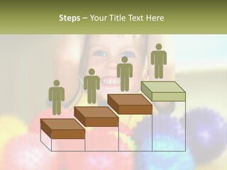 A Young Boy Is Holding His Head Above A Pile Of Balls PowerPoint Template