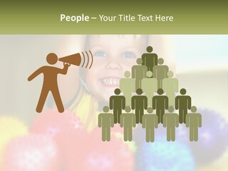 A Young Boy Is Holding His Head Above A Pile Of Balls PowerPoint Template