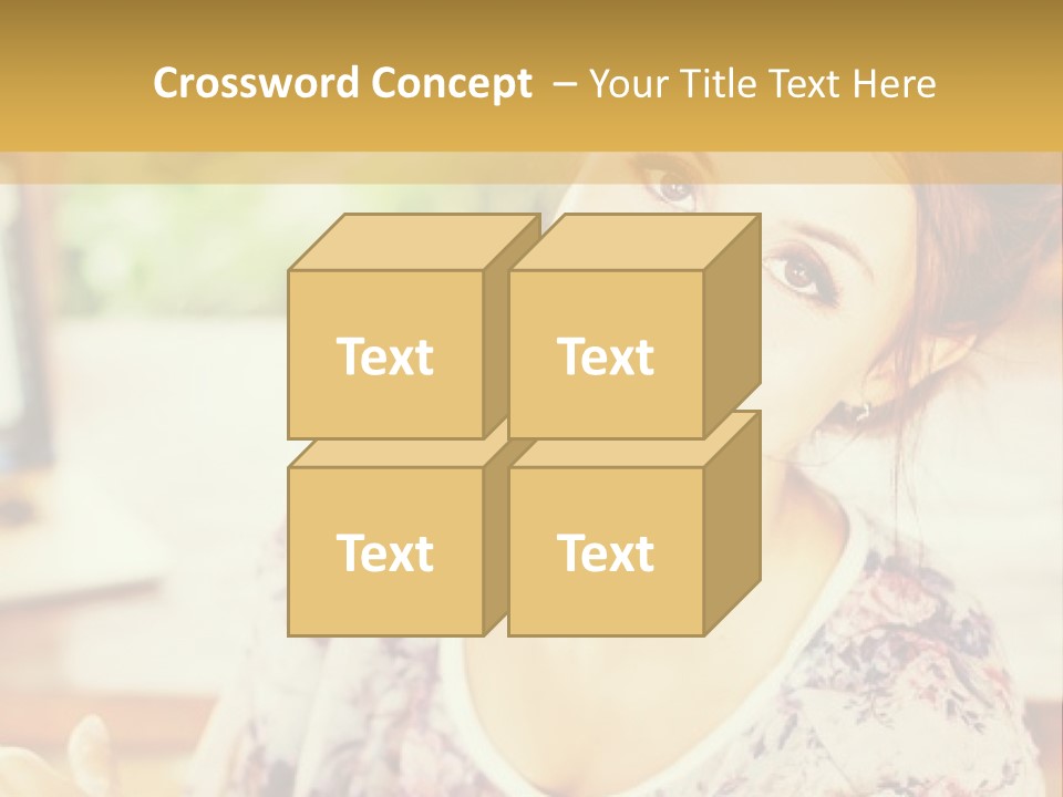 A Woman Sitting In Front Of A Laptop Computer PowerPoint Template