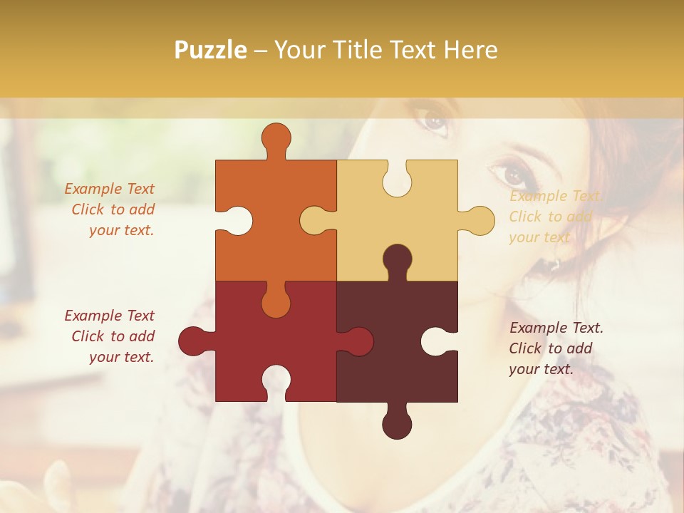 A Woman Sitting In Front Of A Laptop Computer PowerPoint Template