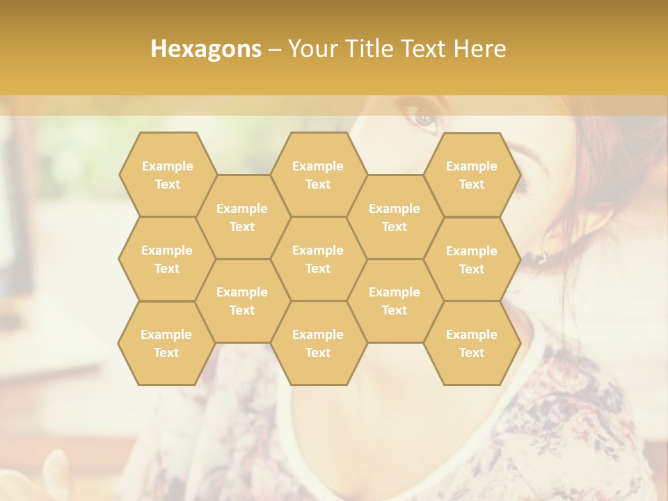 A Woman Sitting In Front Of A Laptop Computer PowerPoint Template