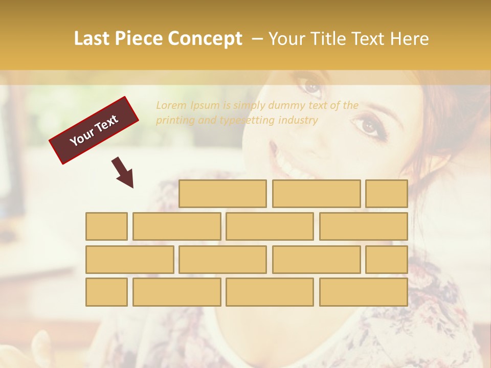 A Woman Sitting In Front Of A Laptop Computer PowerPoint Template