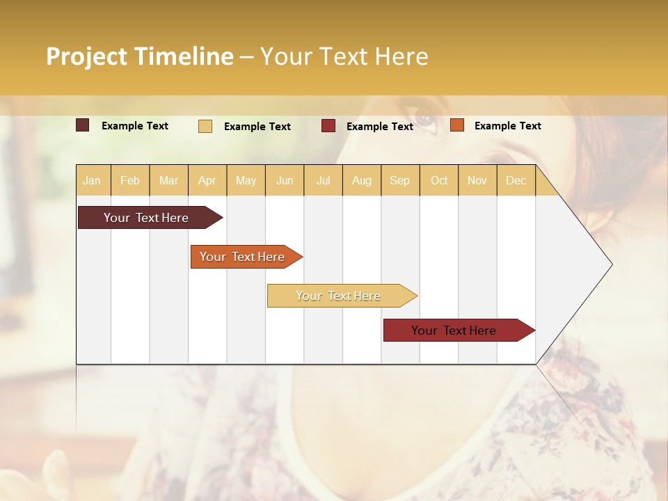 A Woman Sitting In Front Of A Laptop Computer PowerPoint Template