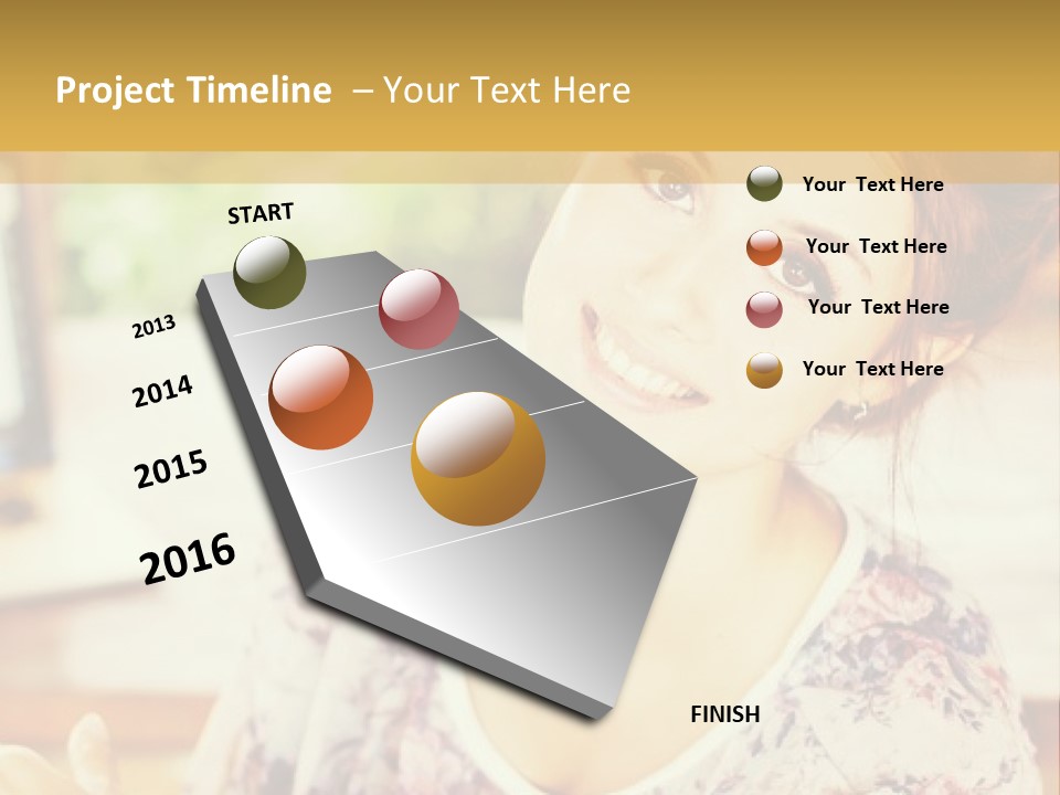 A Woman Sitting In Front Of A Laptop Computer PowerPoint Template