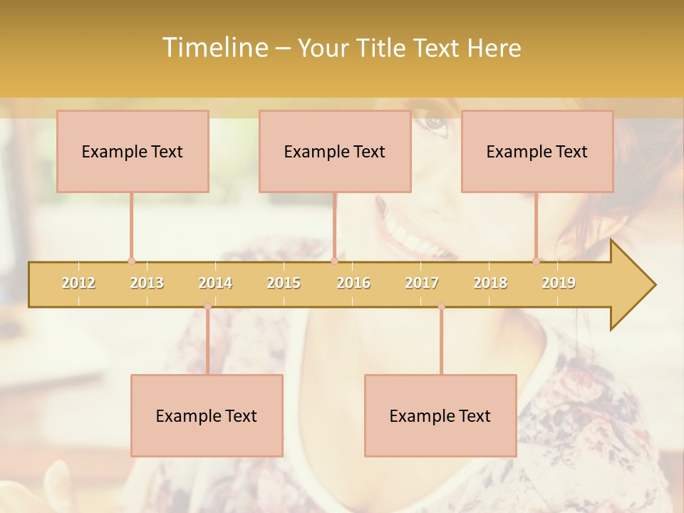 A Woman Sitting In Front Of A Laptop Computer PowerPoint Template