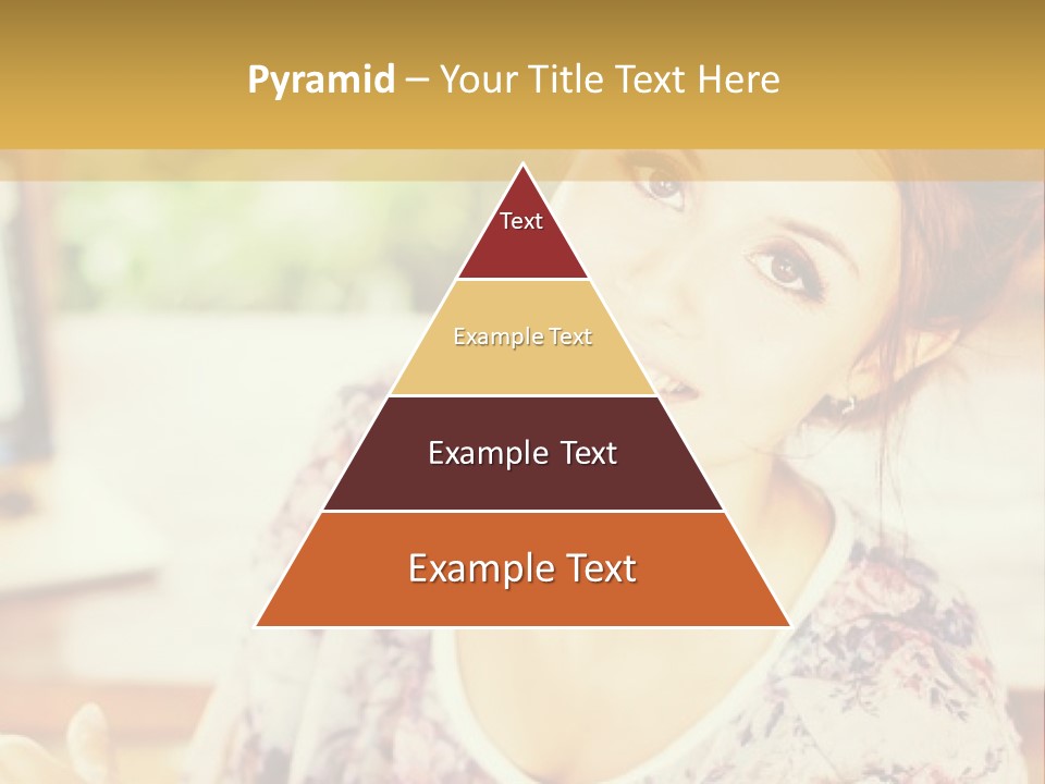 A Woman Sitting In Front Of A Laptop Computer PowerPoint Template