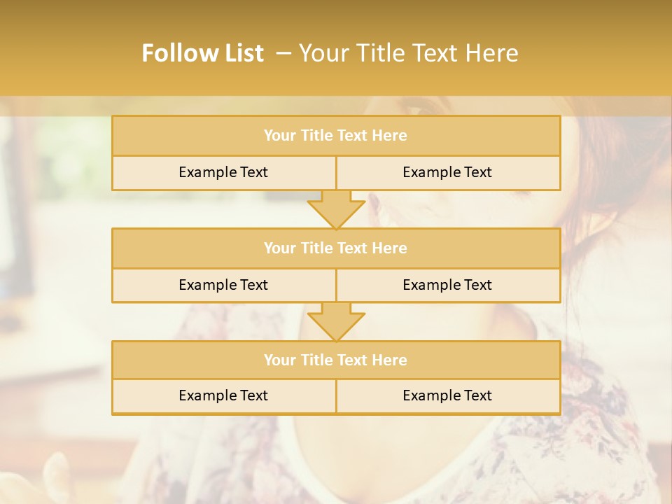 A Woman Sitting In Front Of A Laptop Computer PowerPoint Template