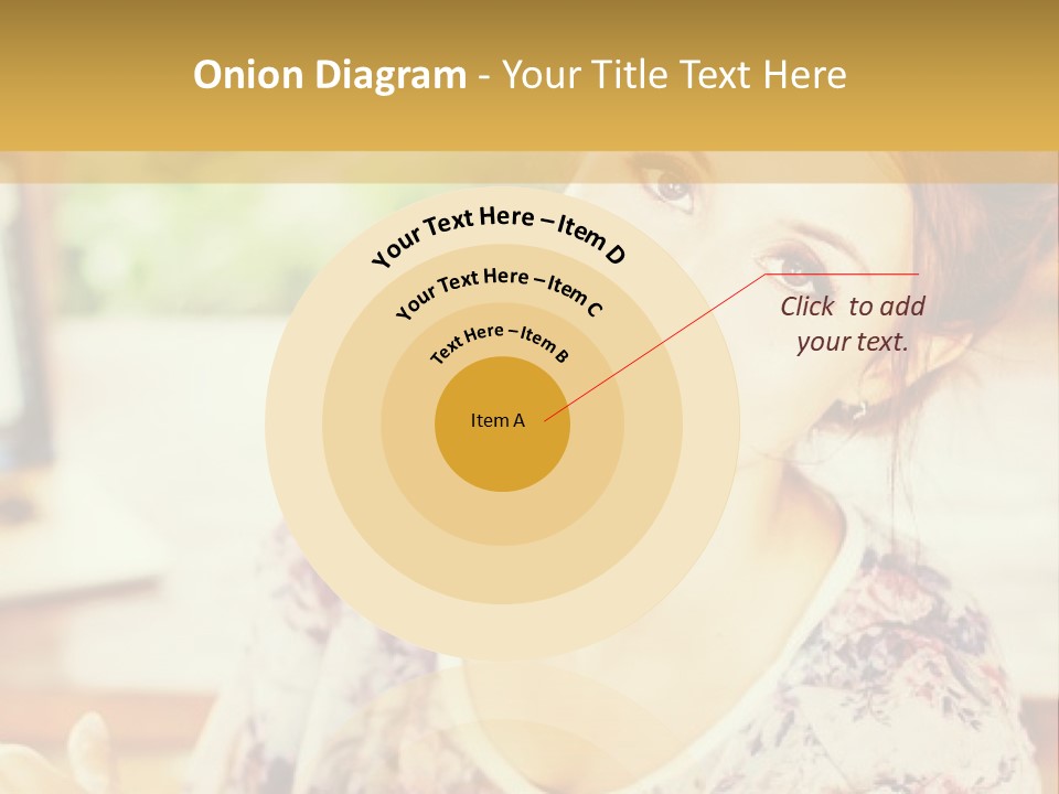 A Woman Sitting In Front Of A Laptop Computer PowerPoint Template