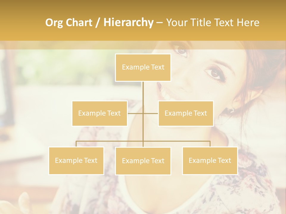 A Woman Sitting In Front Of A Laptop Computer PowerPoint Template