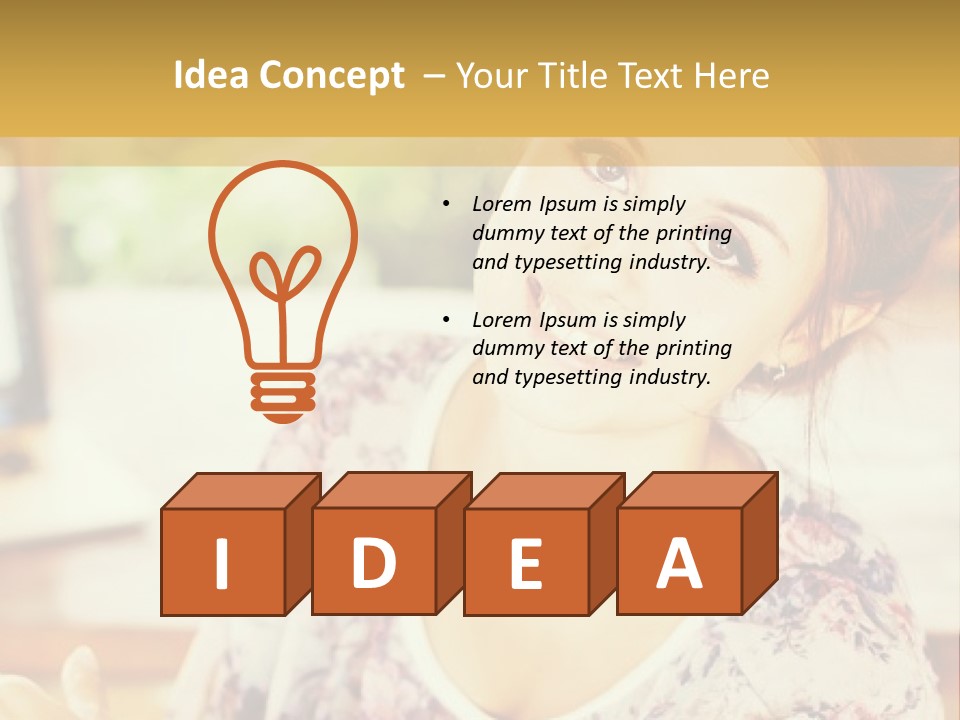 A Woman Sitting In Front Of A Laptop Computer PowerPoint Template