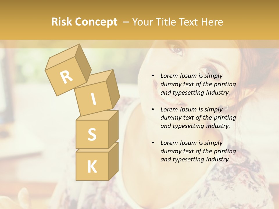 A Woman Sitting In Front Of A Laptop Computer PowerPoint Template