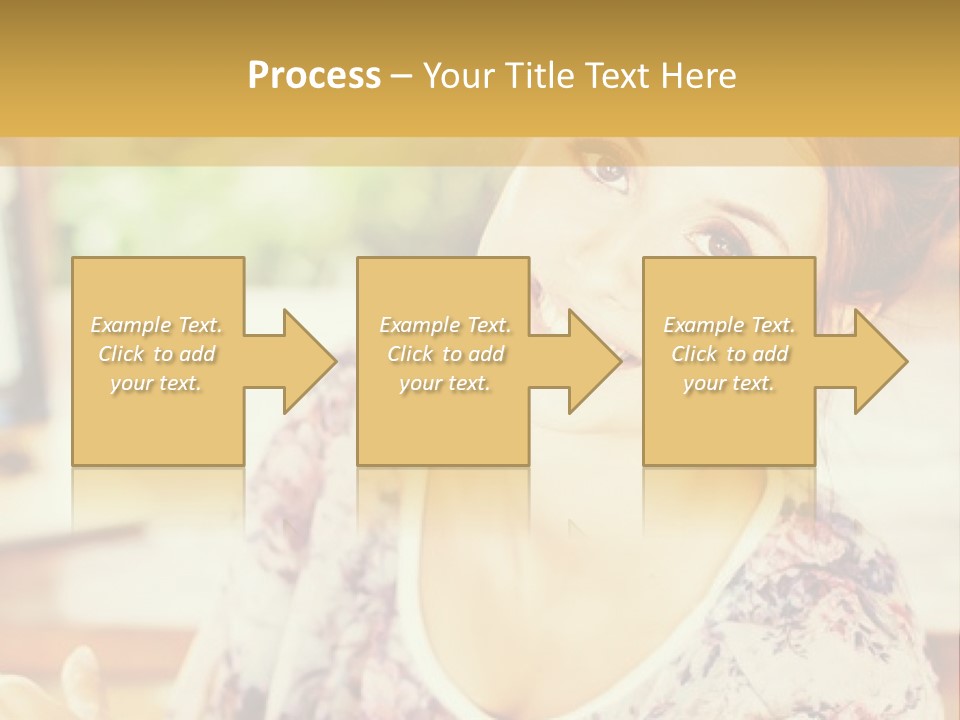 A Woman Sitting In Front Of A Laptop Computer PowerPoint Template