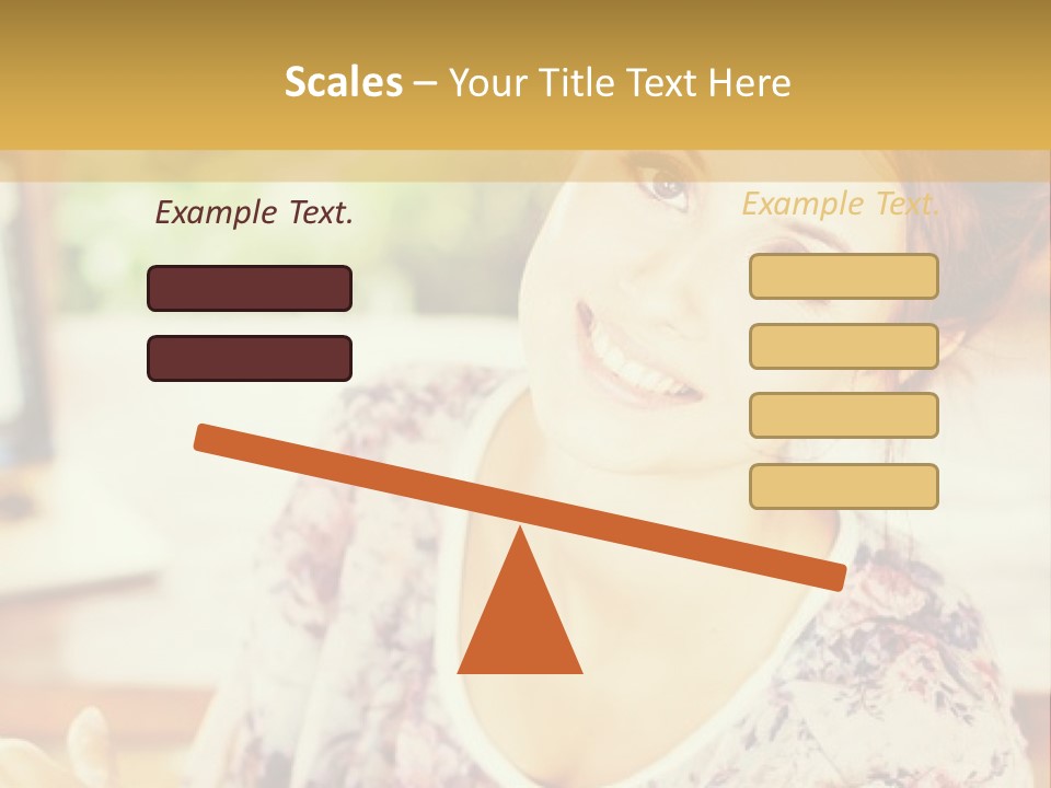 A Woman Sitting In Front Of A Laptop Computer PowerPoint Template