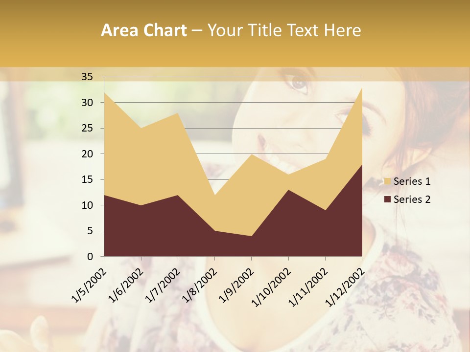 A Woman Sitting In Front Of A Laptop Computer PowerPoint Template