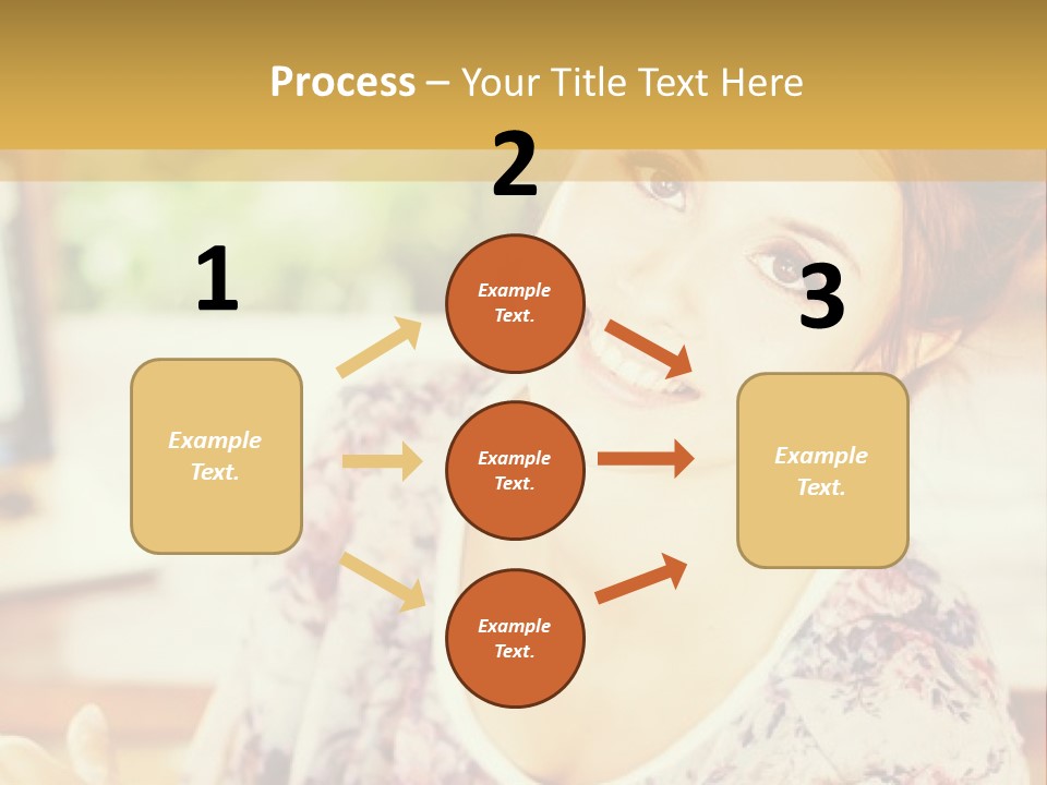 A Woman Sitting In Front Of A Laptop Computer PowerPoint Template