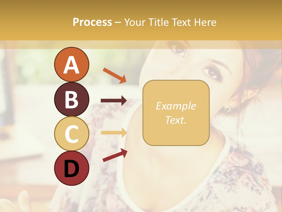 A Woman Sitting In Front Of A Laptop Computer PowerPoint Template
