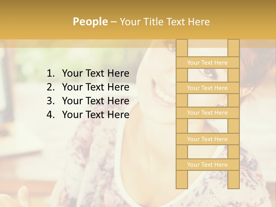 A Woman Sitting In Front Of A Laptop Computer PowerPoint Template