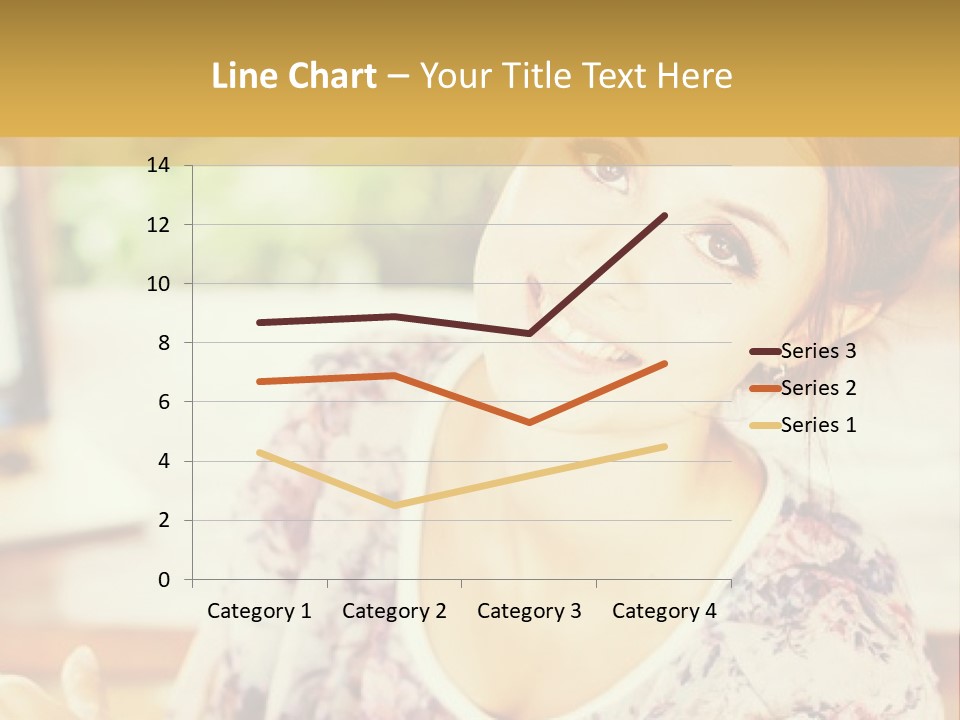 A Woman Sitting In Front Of A Laptop Computer PowerPoint Template