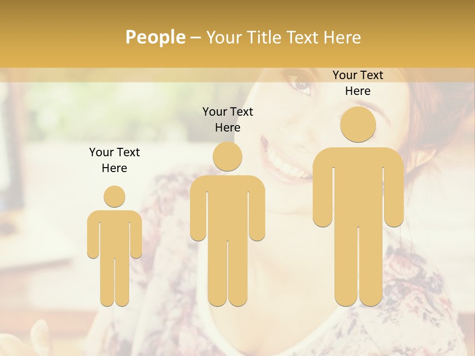 A Woman Sitting In Front Of A Laptop Computer PowerPoint Template