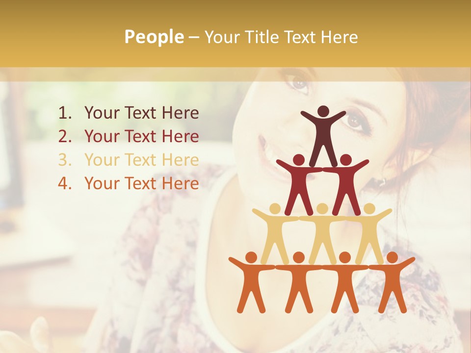 A Woman Sitting In Front Of A Laptop Computer PowerPoint Template