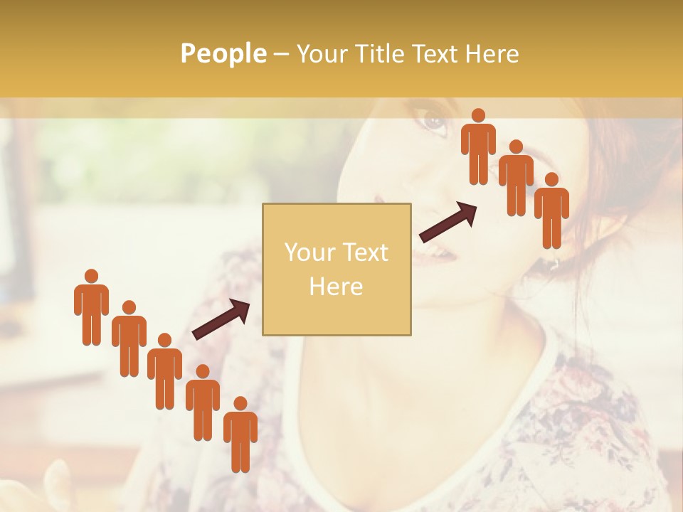 A Woman Sitting In Front Of A Laptop Computer PowerPoint Template