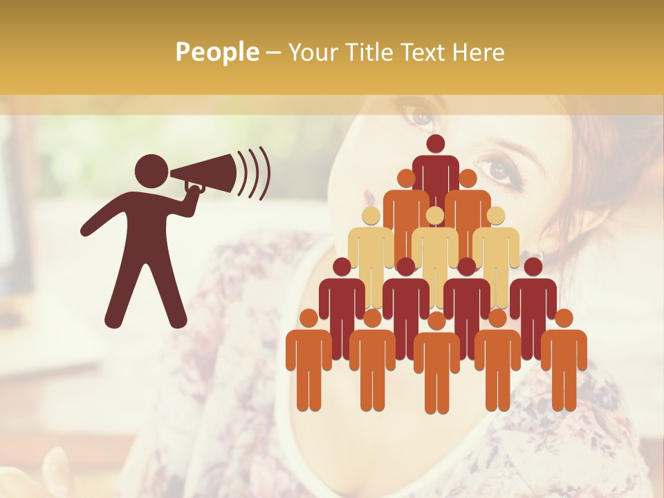 A Woman Sitting In Front Of A Laptop Computer PowerPoint Template