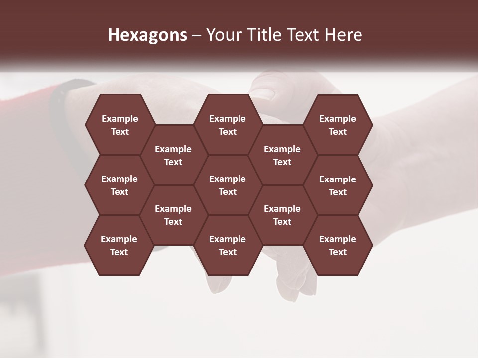 A Couple Of People Holding Hands Over A Table PowerPoint Template