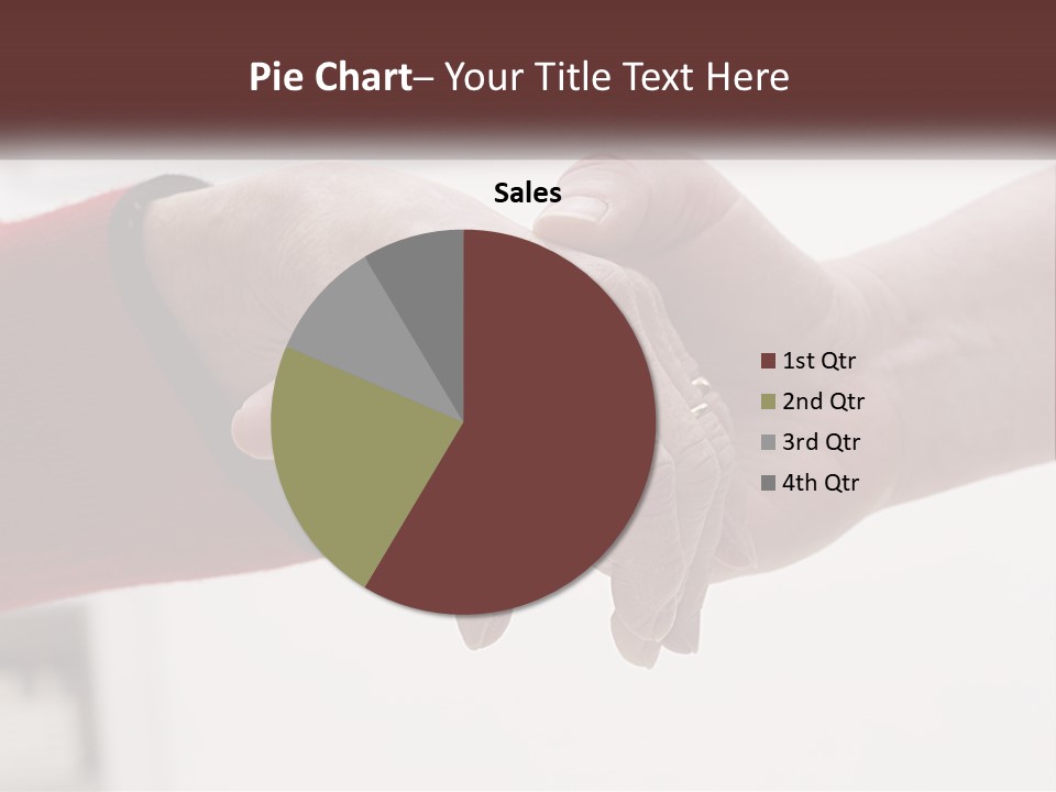 A Couple Of People Holding Hands Over A Table PowerPoint Template