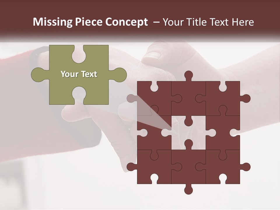 A Couple Of People Holding Hands Over A Table PowerPoint Template