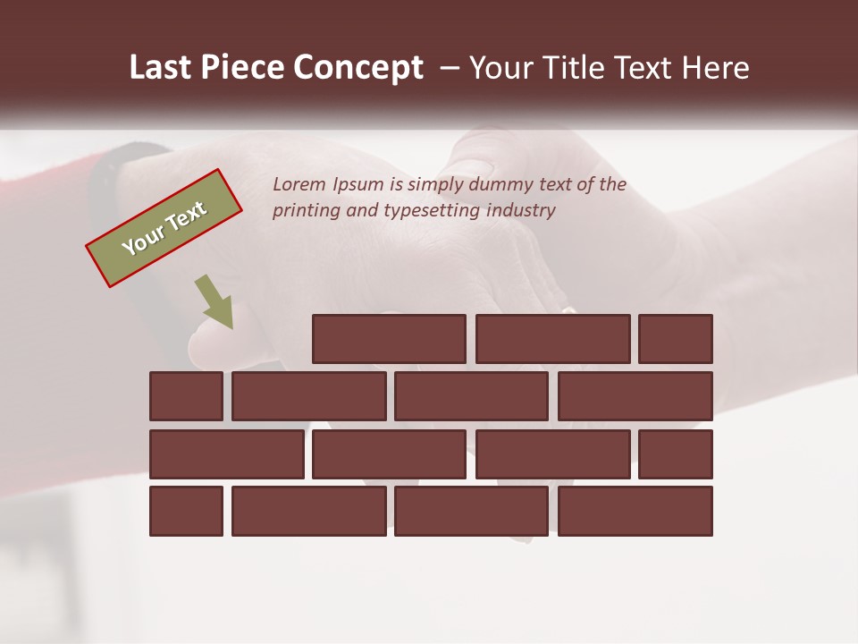 A Couple Of People Holding Hands Over A Table PowerPoint Template