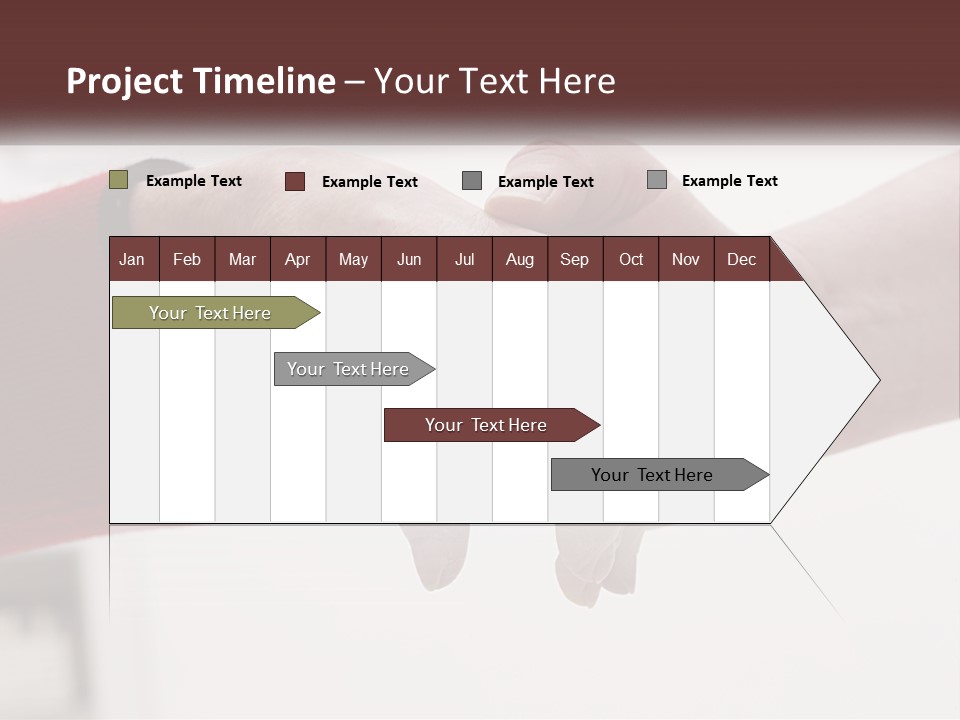 A Couple Of People Holding Hands Over A Table PowerPoint Template