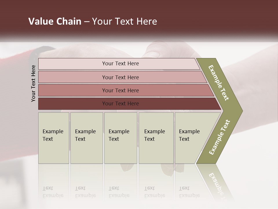 A Couple Of People Holding Hands Over A Table PowerPoint Template