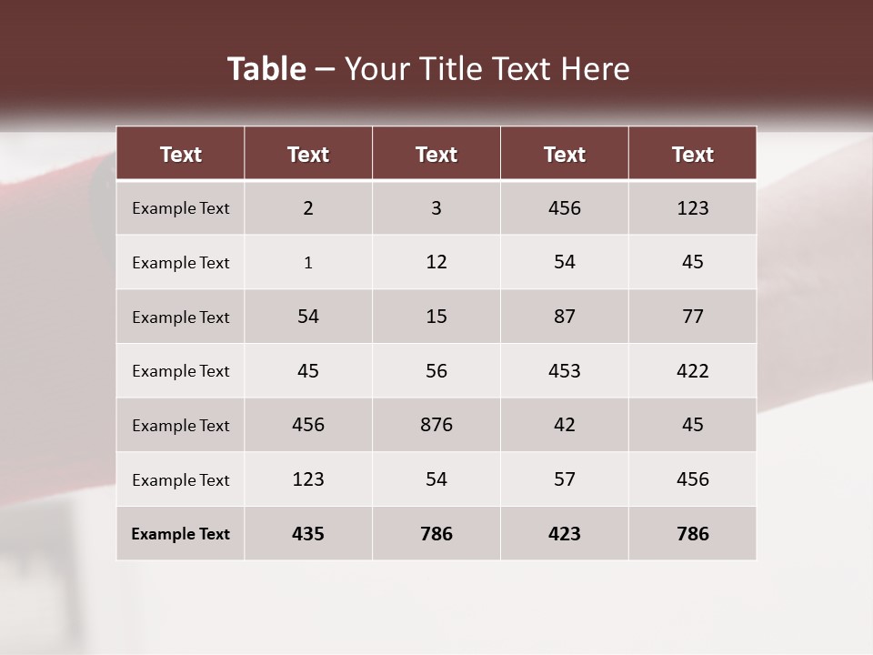A Couple Of People Holding Hands Over A Table PowerPoint Template