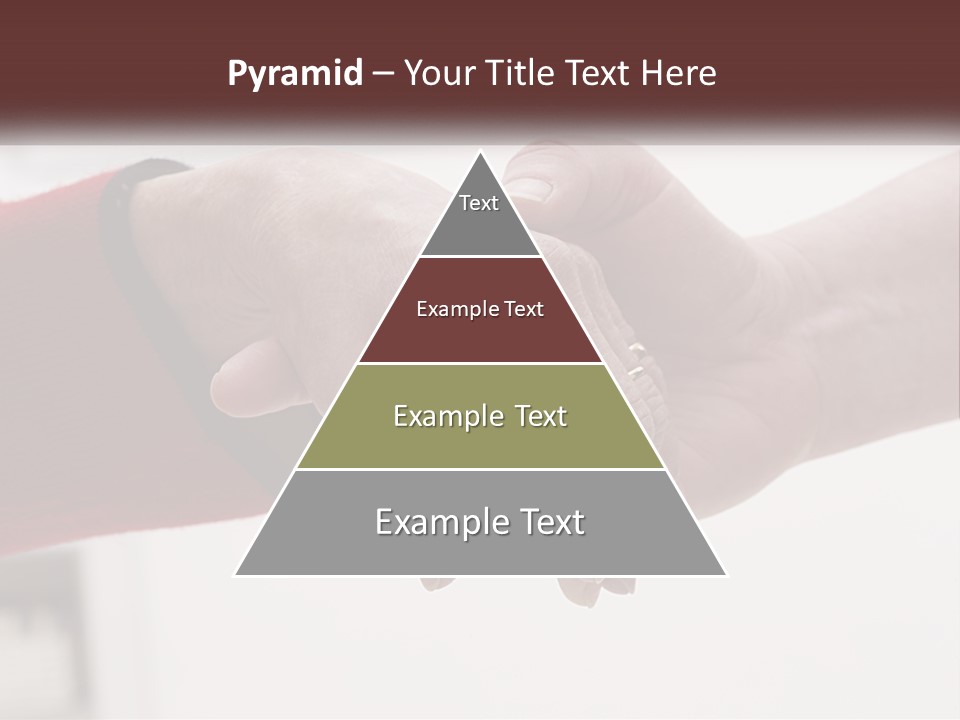 A Couple Of People Holding Hands Over A Table PowerPoint Template