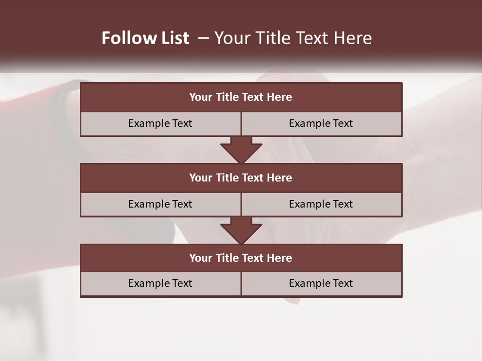 A Couple Of People Holding Hands Over A Table PowerPoint Template