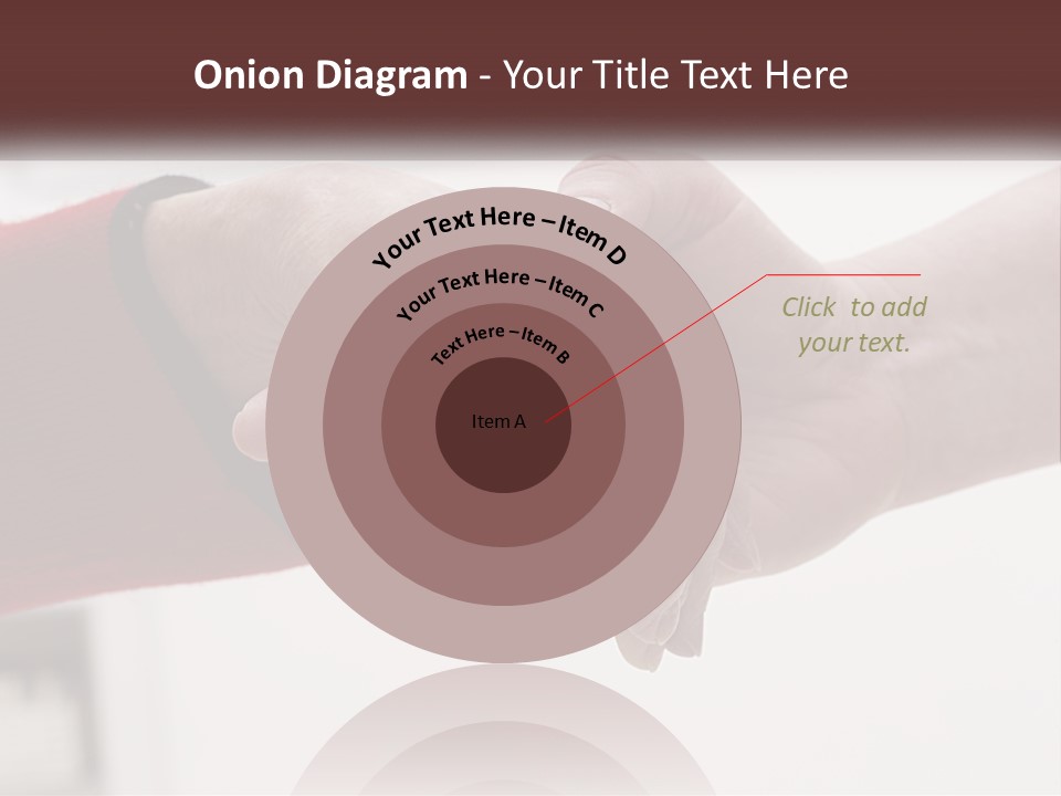 A Couple Of People Holding Hands Over A Table PowerPoint Template