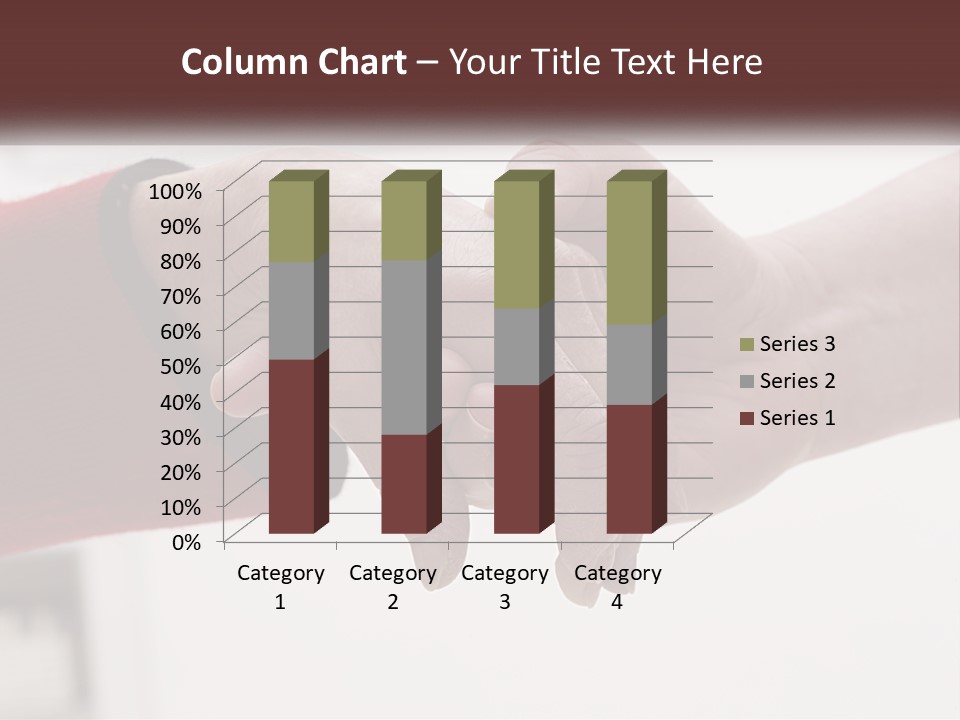 A Couple Of People Holding Hands Over A Table PowerPoint Template