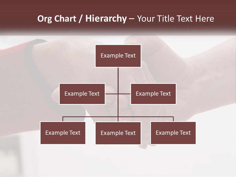A Couple Of People Holding Hands Over A Table PowerPoint Template