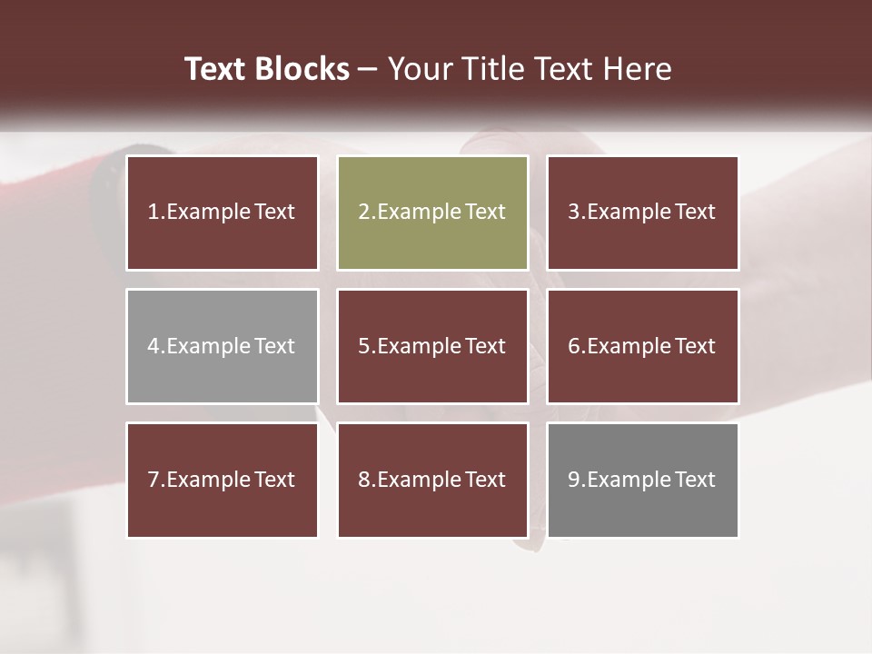 A Couple Of People Holding Hands Over A Table PowerPoint Template