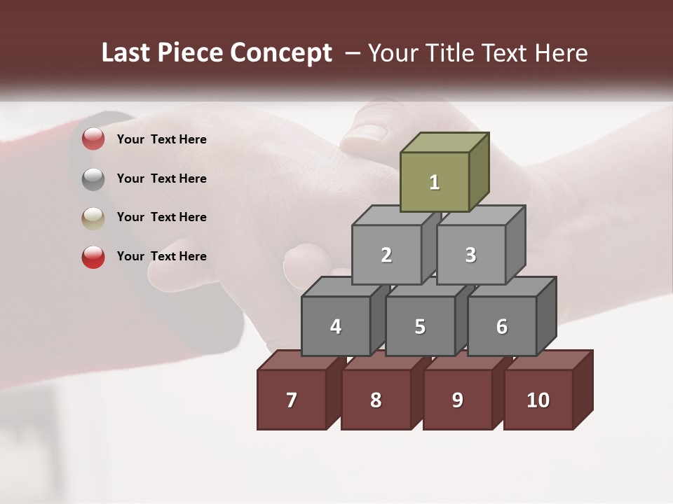 A Couple Of People Holding Hands Over A Table PowerPoint Template