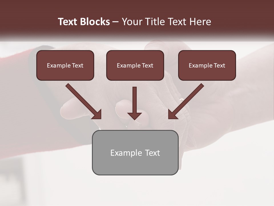 A Couple Of People Holding Hands Over A Table PowerPoint Template
