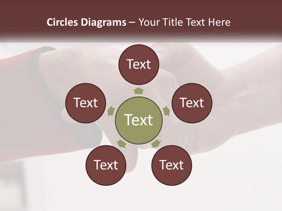 A Couple Of People Holding Hands Over A Table PowerPoint Template